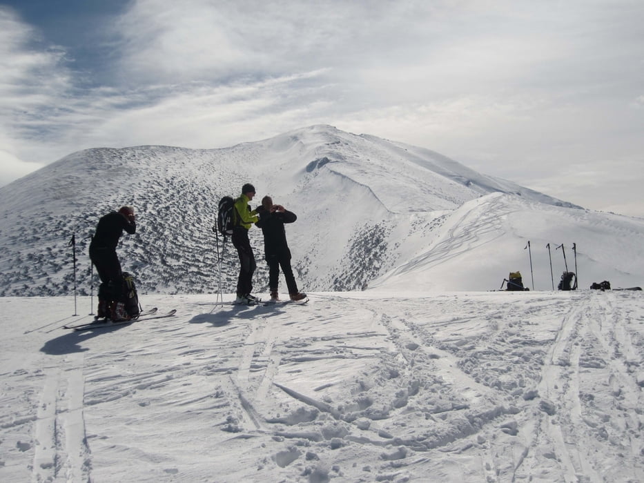 Pesco Falcone über Monte Rapina Skitour Abruzzen