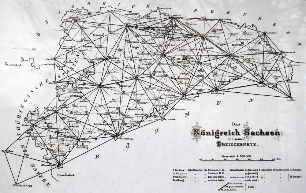 Königlich Sächsische Triangulation (Triangulirung) No. 75 von FG