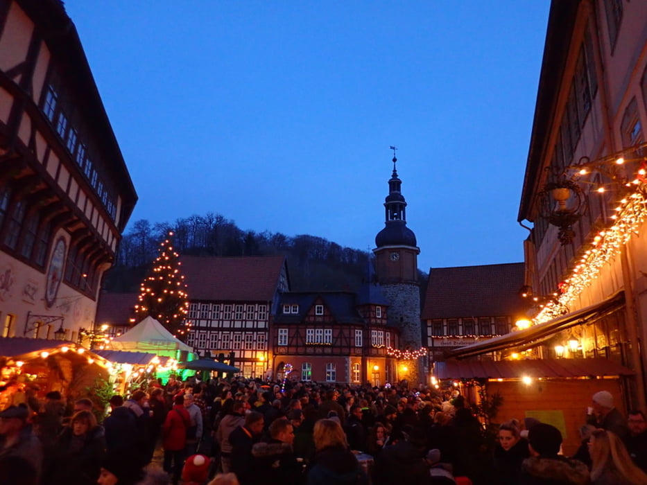 Zum Weihnachtsmarkt in Stolberg im Harz