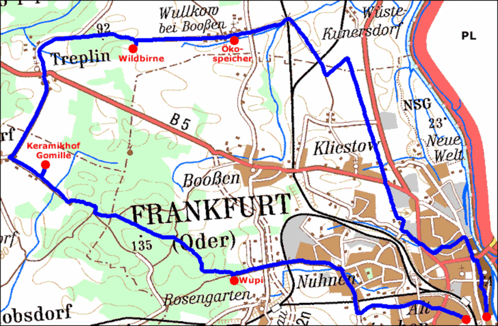 094) Frankfurt - Wulkow - Treplin - Sieversdorf - FF
