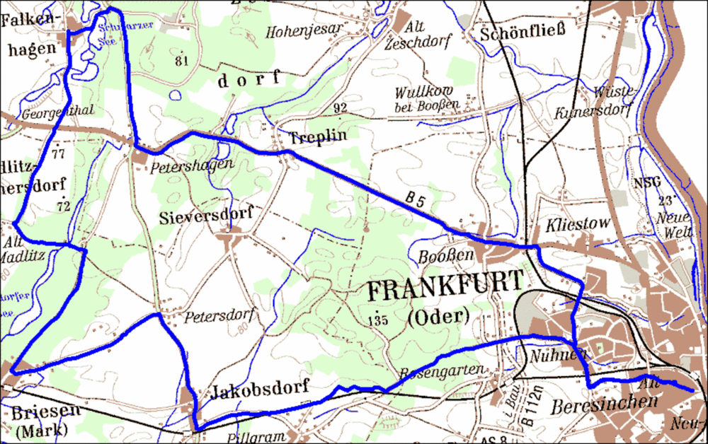 070) Frankfurt - Falkenhagen - Madlitz - Petersdorf - FF