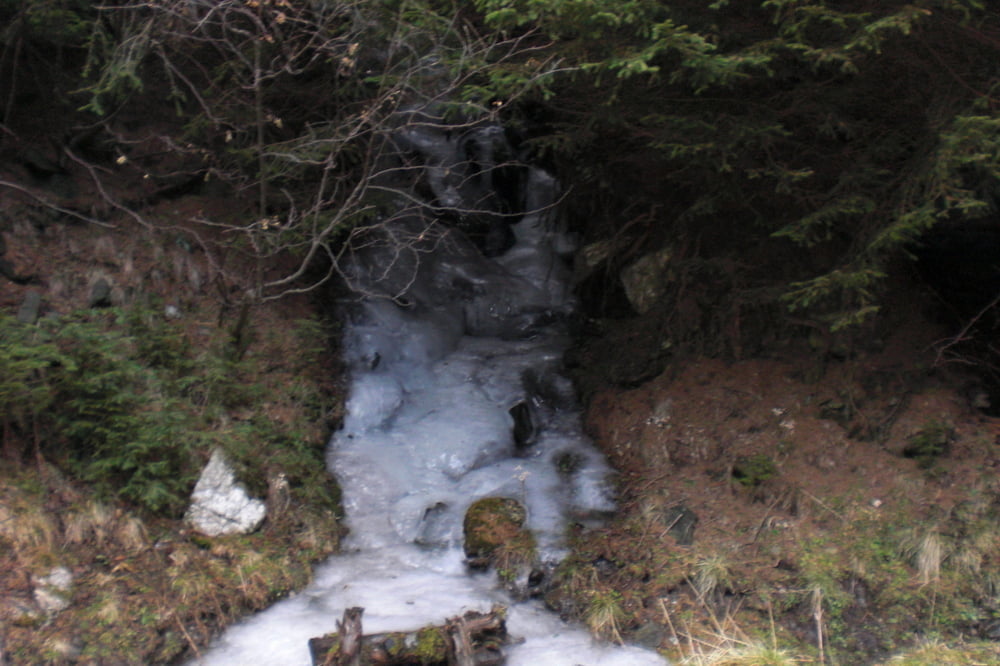 die Schneeschuhe blieben am Rucksack