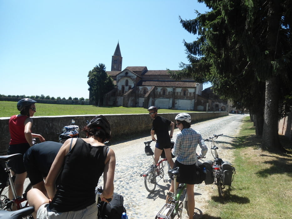 From Turin airport to Saluzzo by touring bike