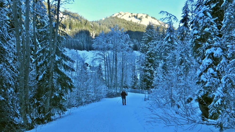 Wandern Kleinwalsertal: im Winter zur Bärgunt- Hütte