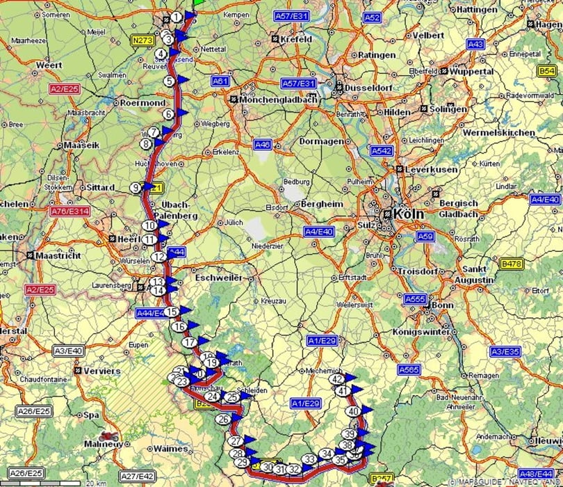 Grenz-Tour NRW (rund um NRW in 4 Etappen)