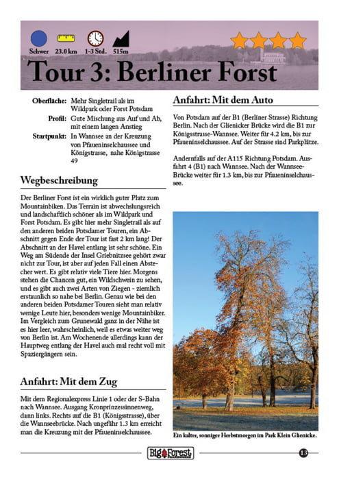 Berliner Forst Mountainbike Tour