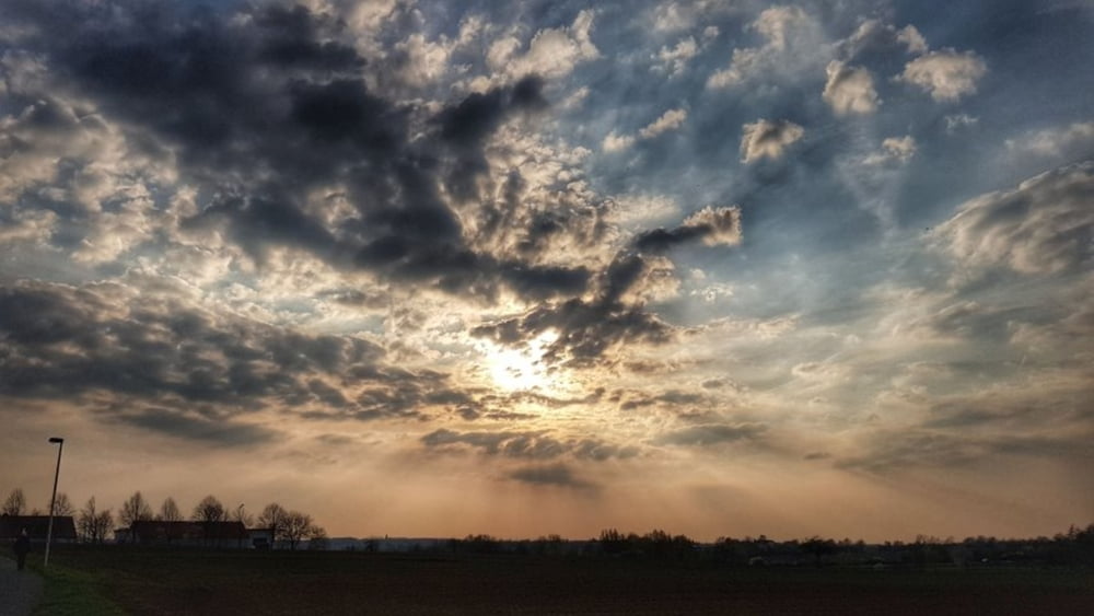 ein schöner Himmel auf dem Rückweg