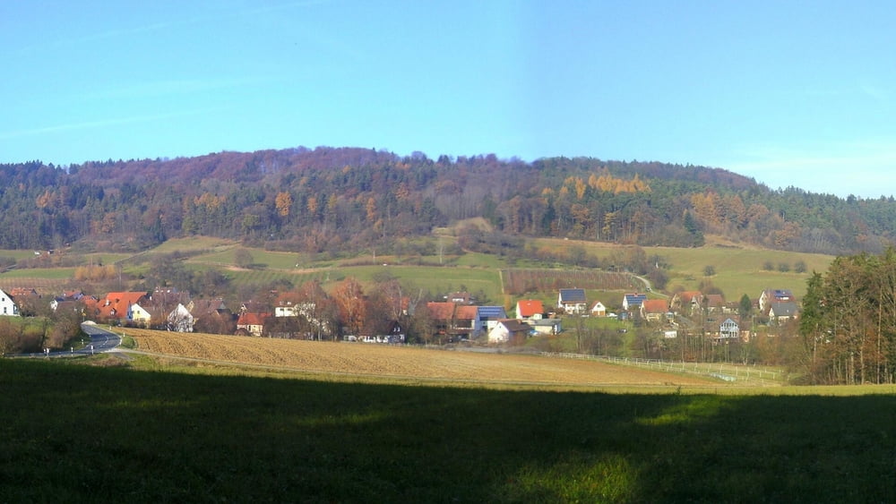 Wandern Franken: zum Lindelberg im Spätherbst