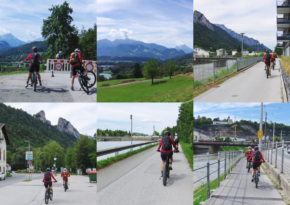 vor und nach Hallein, Radweg