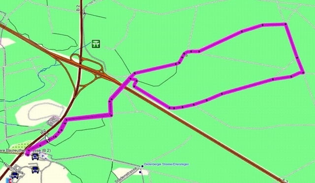 Nürnberg - Mittagspause im Wald (Strecke17)