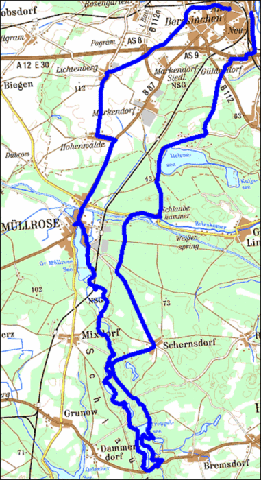 032) Frankfurt - Bremsdorfer Mühle - Schlaubetal - FF
