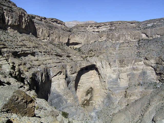 Durch den Canyon am Jebel Shams nach Sab
