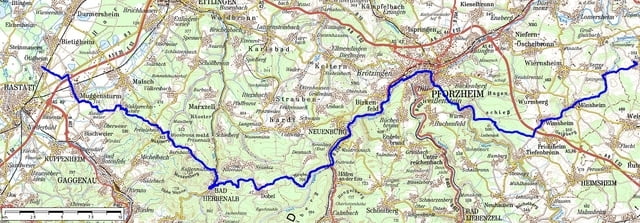Nussdorf-Würm-Pforzheim-Dobel-Ötigheim