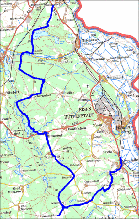 031) Neuzelle - Henzendorf - Schlaubetal - Frankfurt