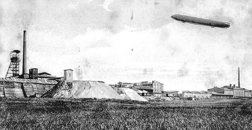 Foto vom Kaliwerk Ehmen in den 1920er Jahren (Quelle: Stadtarchiv Wolfsburg)