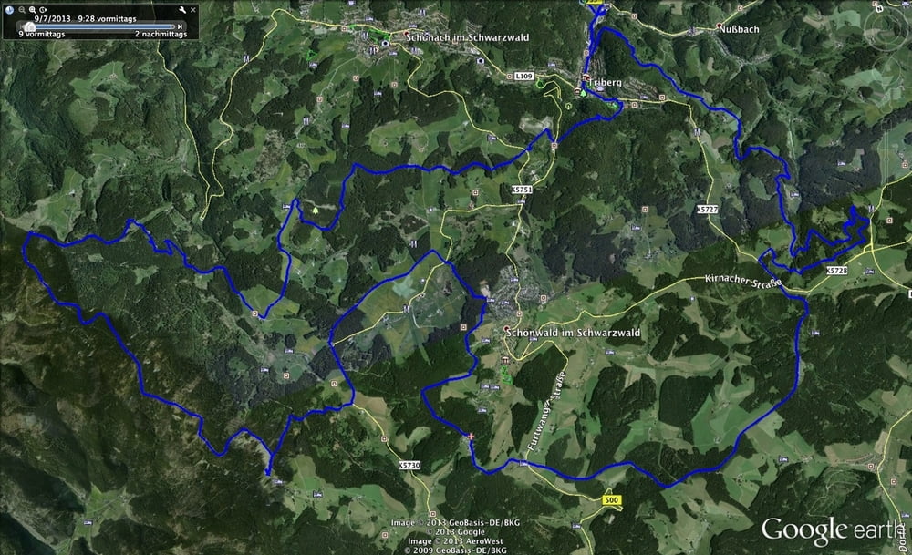 Singletrail ab Triberg nach Schönwald und zurück