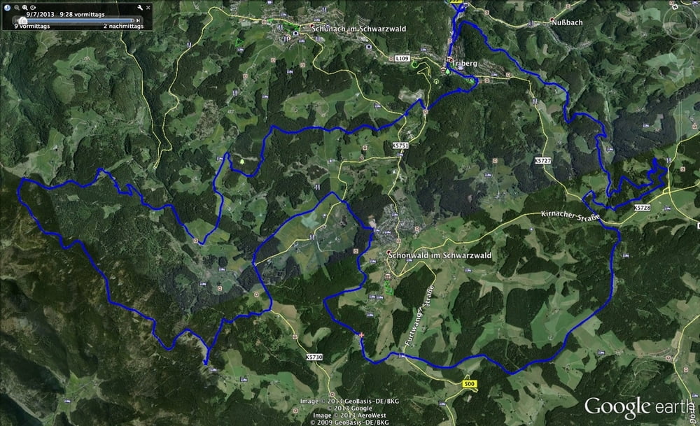 Singletrail ab Triberg nach Schönwald und zurück