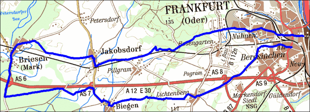 082) Frankfurt - Biegen - Briesen - Pillgram - Wupi - FF