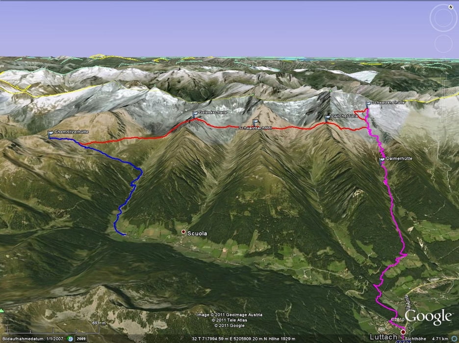 Stabeler-Höhenweg (Ahrntal, Zillertaler S-Seite)