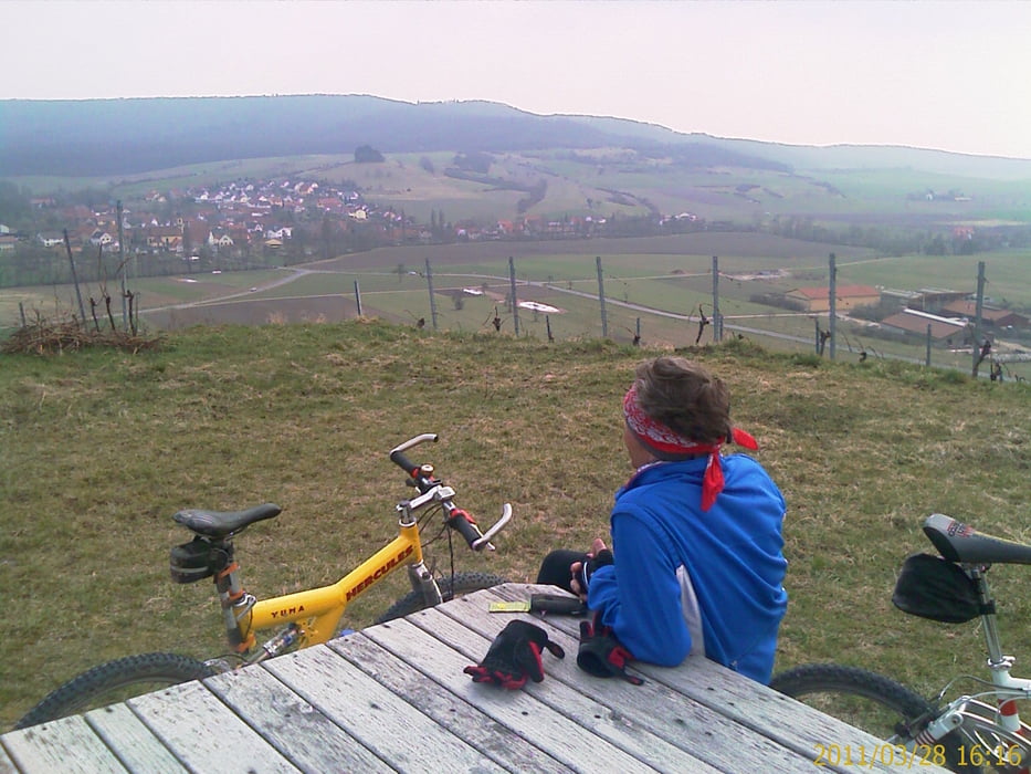 Aussichtspunkt oberhald Michelau ins Maindreieck