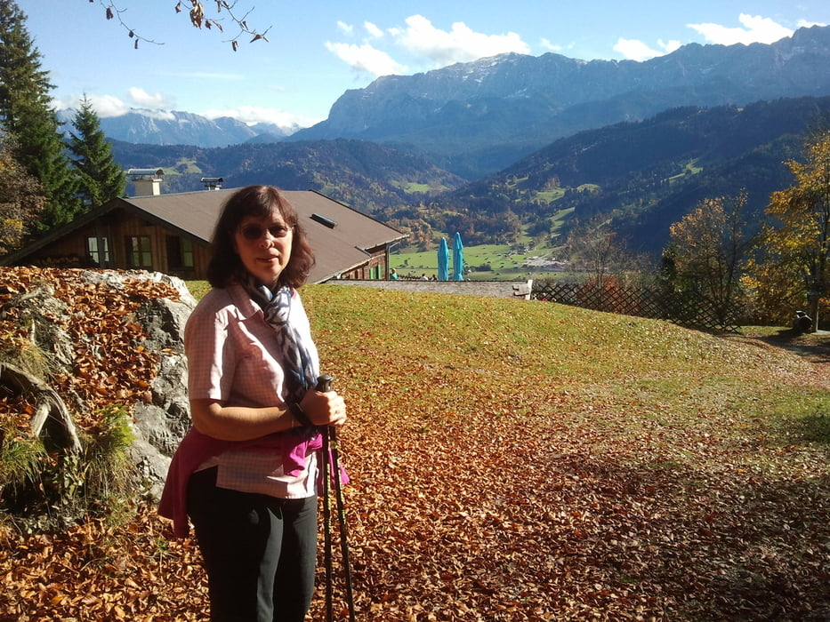 In Garmisch über den Pflegersee auf den Grasberg
