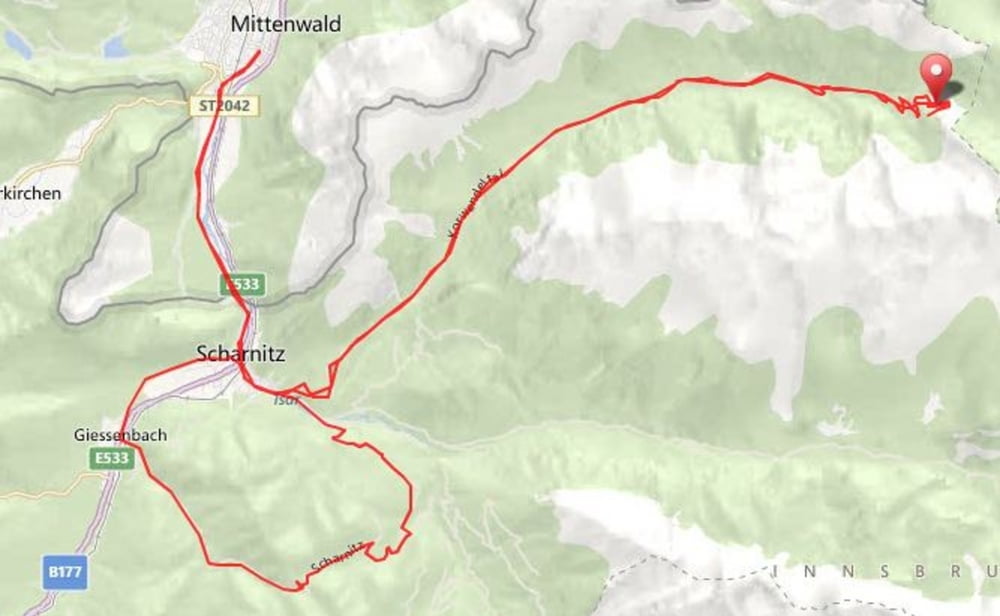 Von Mittenwald (oder Scharnitz) zur Oberbrunnalm und Karwendelhaus