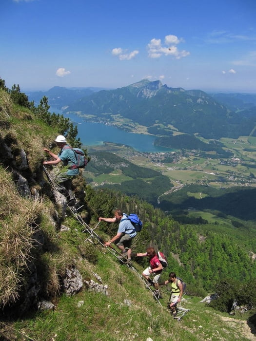 Rettenkogel, Aussichtsbalkon über dem Wolfgangsee