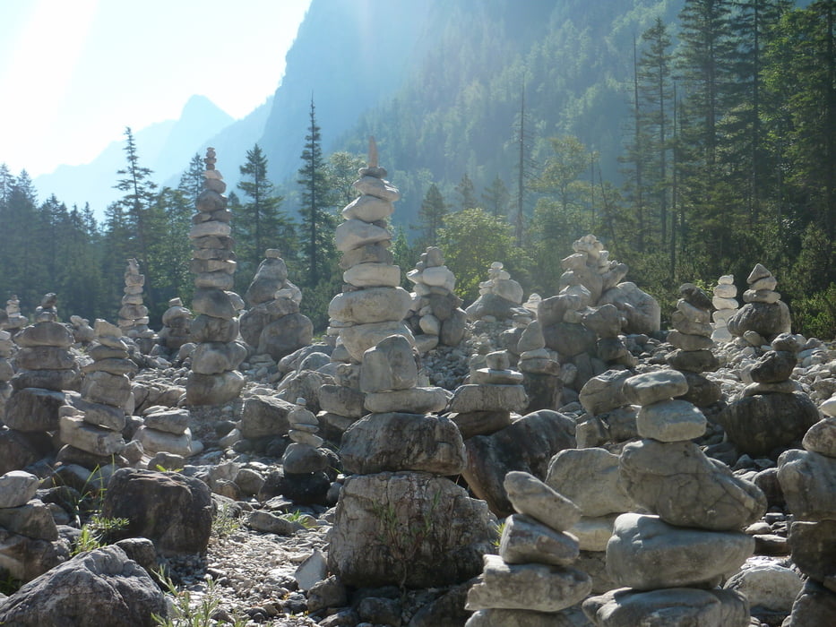 Bike +Hike Birkkarspitze übers Hinterautal und Gleischerklamm nach Scharnitz  im Karwendel