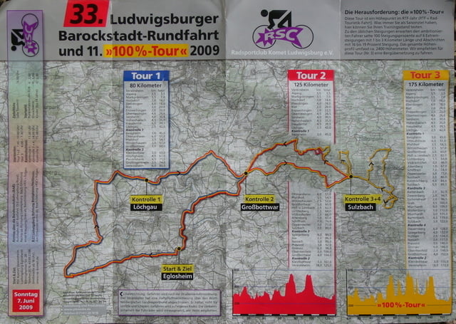 RTF - Barockrundfahrt Ludwigsburg 2009 - 80 km