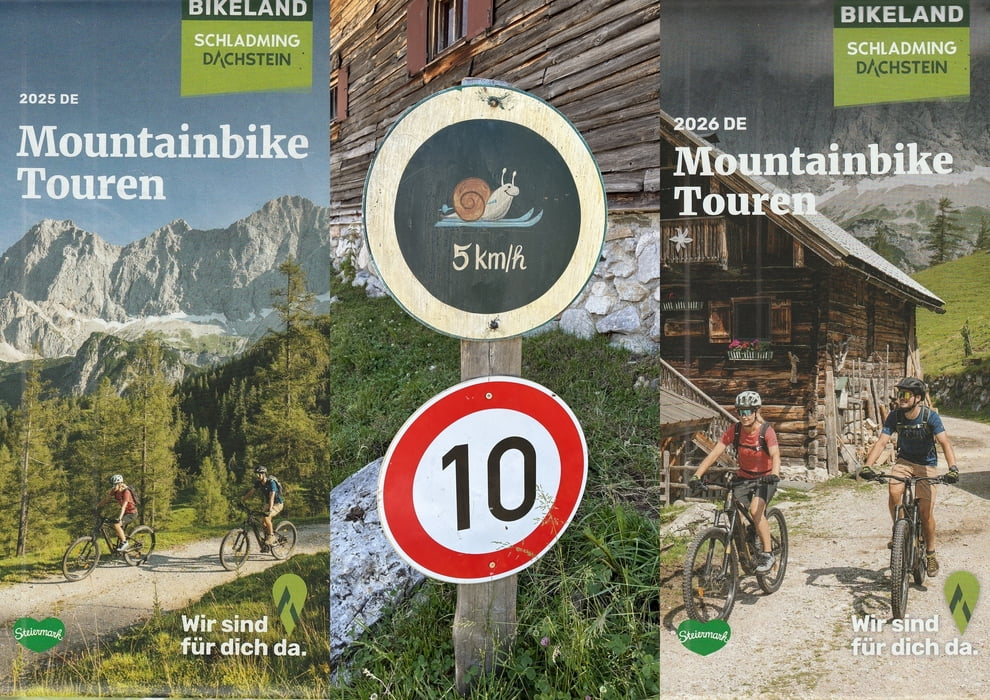 Prospekte und direkt an der Alm gesehen