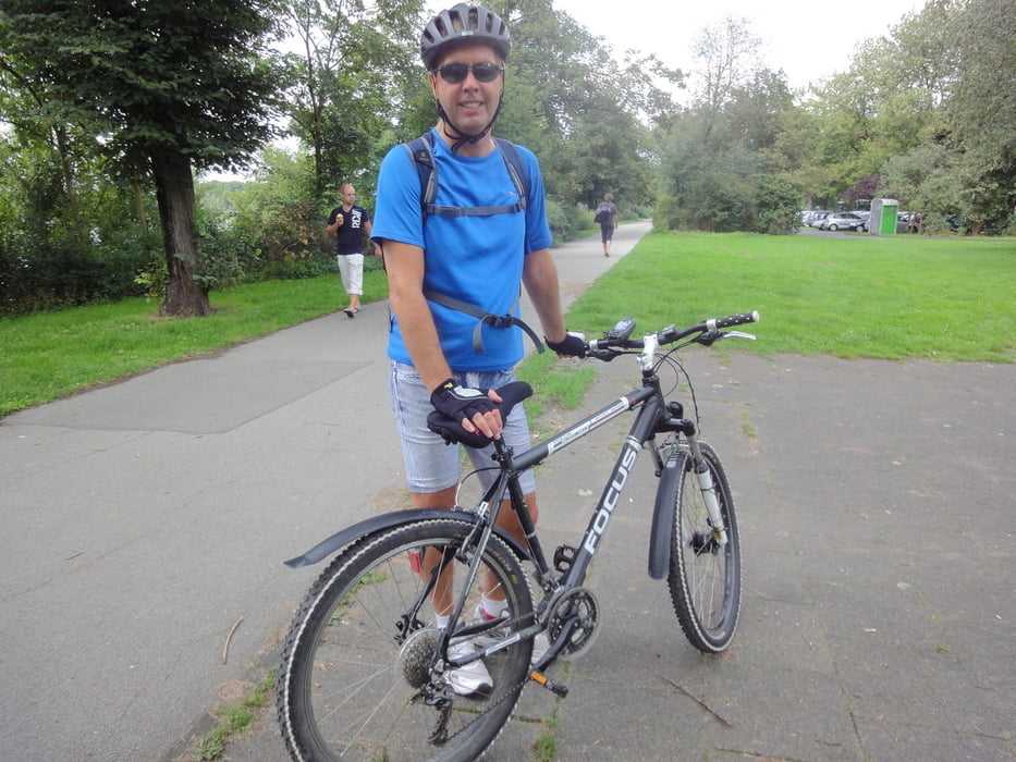 1. Tour mit neuem Garmin von Angermund zum Rhein