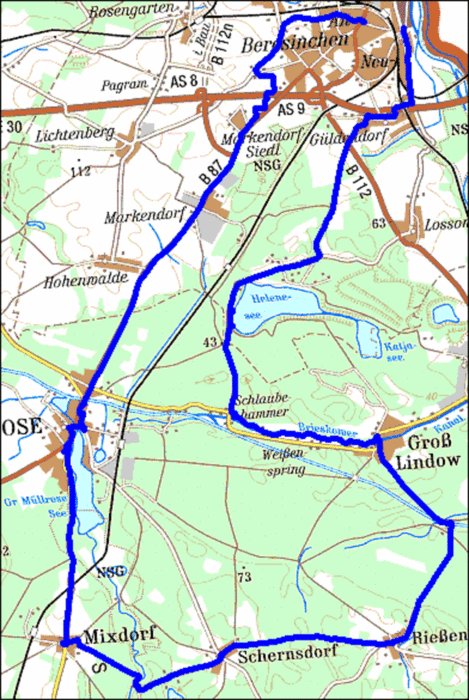 089) Frankfurt - Müllrose - Schernsdorf - Rießen - FF