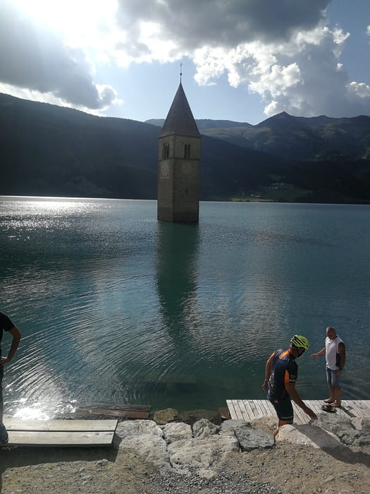 Nauders Reschensee Burgeis Prad Radweg an der Etsch entlang ...