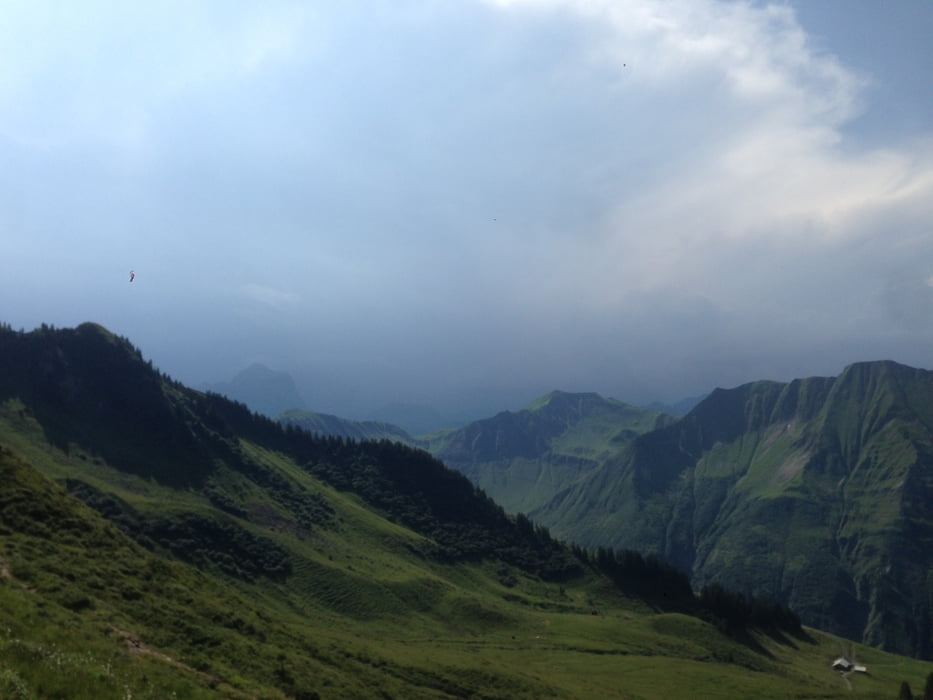 Blick vom Falzer Kopf Richtung Widderstein