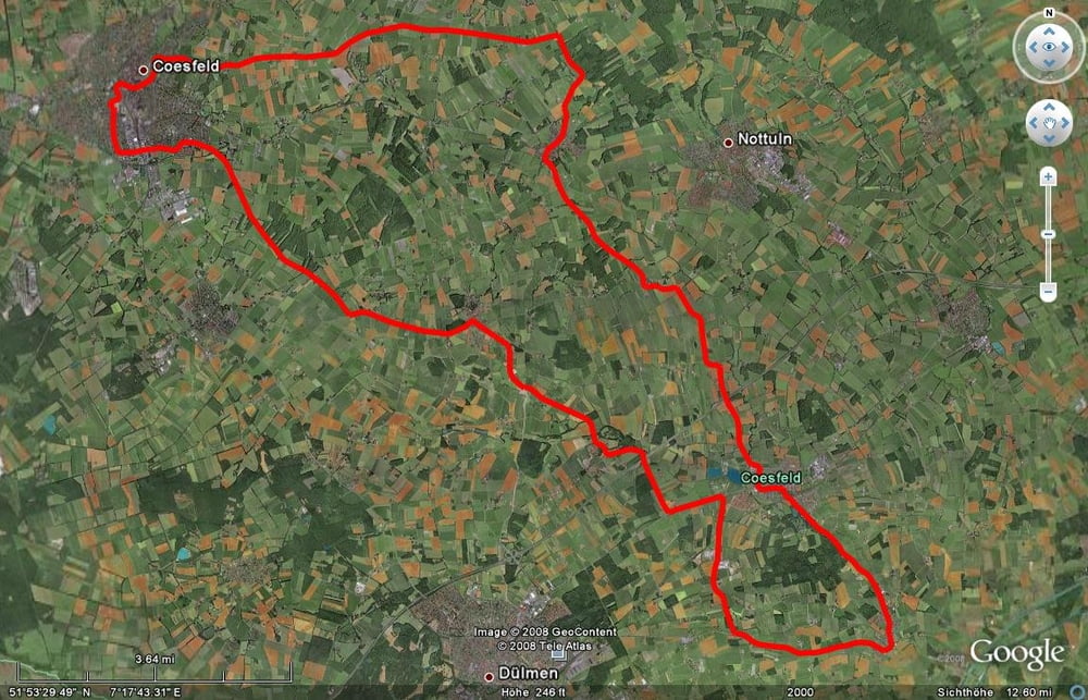 54km COE-Darup-Buldern-Hiddingsel-Rödder-Rorup-COE
