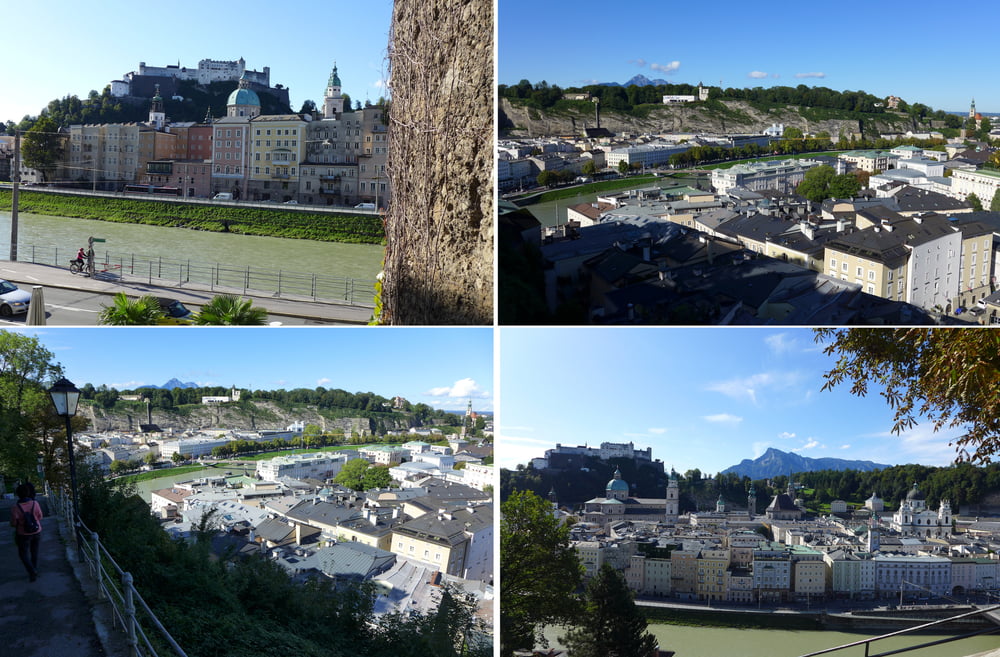Salzburg von oben und von unten