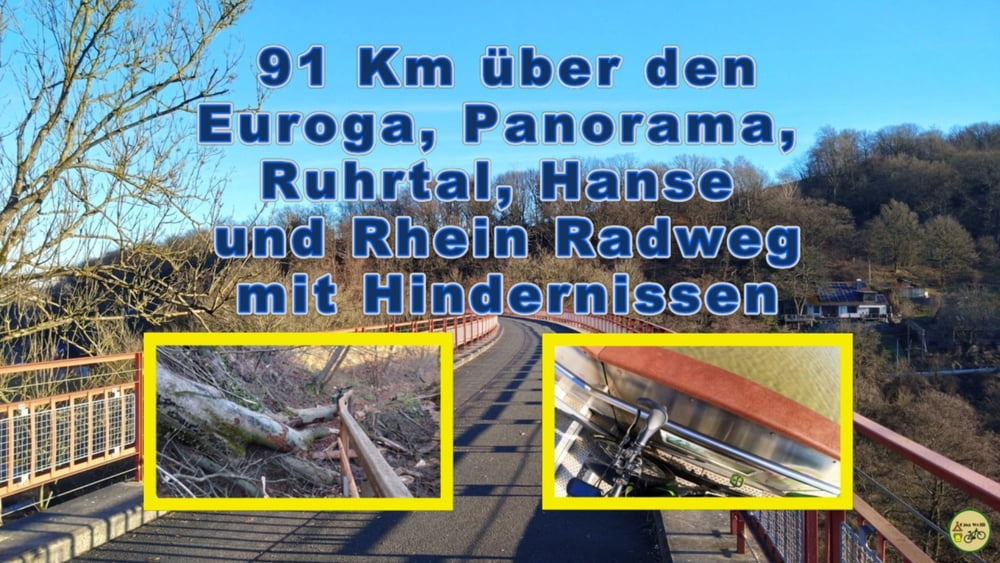 91 Km Angerbachtal Kettwig Ruhrort, Hanse Radweg, Krefeld Düsseldorf mit Hindernissen