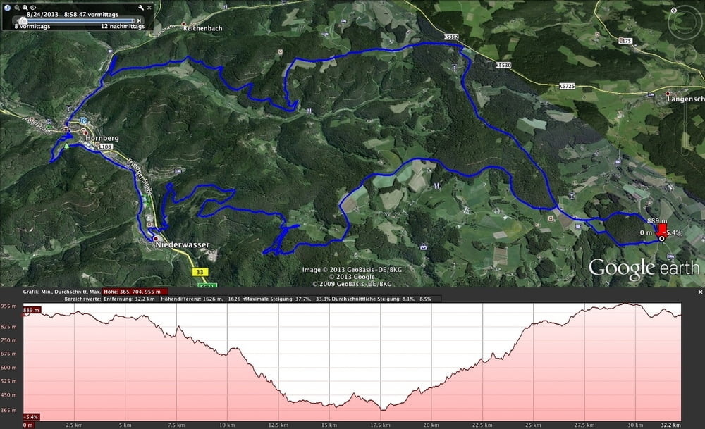 Singletrail Staude Hornberg Staude