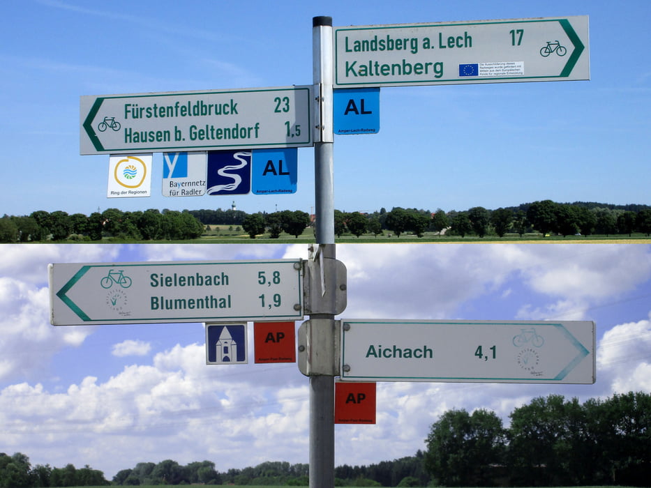 Amper-Paar- & Amper-Lech-Radweg: Aichach-Fürstenfeldbruck-Landsberg