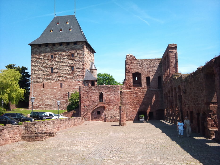 Zur Burg Nideggen aus Rother Wanderführer -Eifel- Nr.4