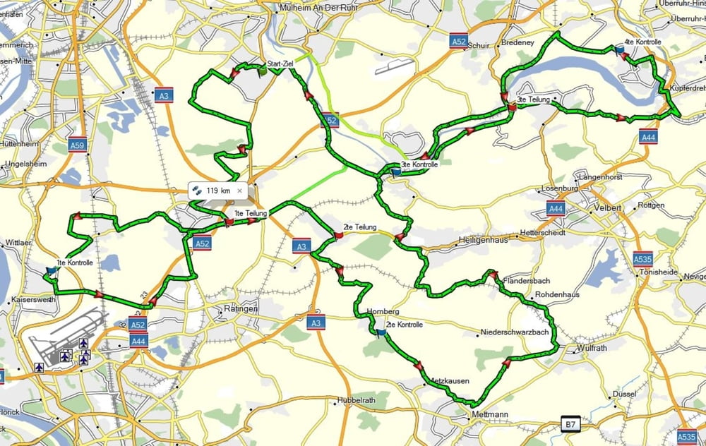 Ruhrtal-RTF 119 km