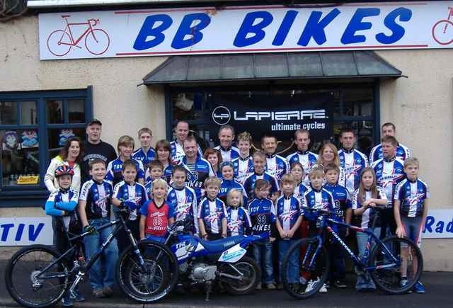 Hier sind Sie die MTB'ler des BB-Bikes-Teams !