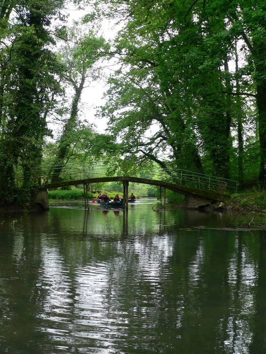 Kanu fahren auf der Moder im Elsass