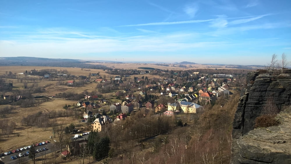 Blick auf Tyssa von den Tyssaer Wänden