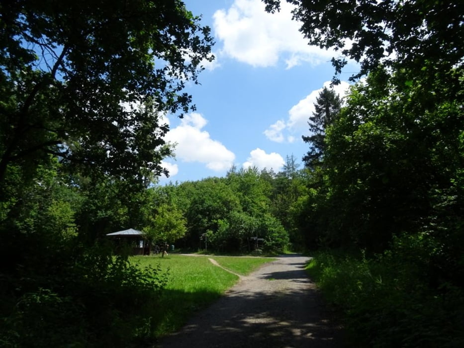 Schutzhütte an der Bayrischen Grenze bei der alten Papiermühle