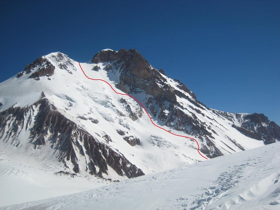 Kazbeg south face, "speed ascent"