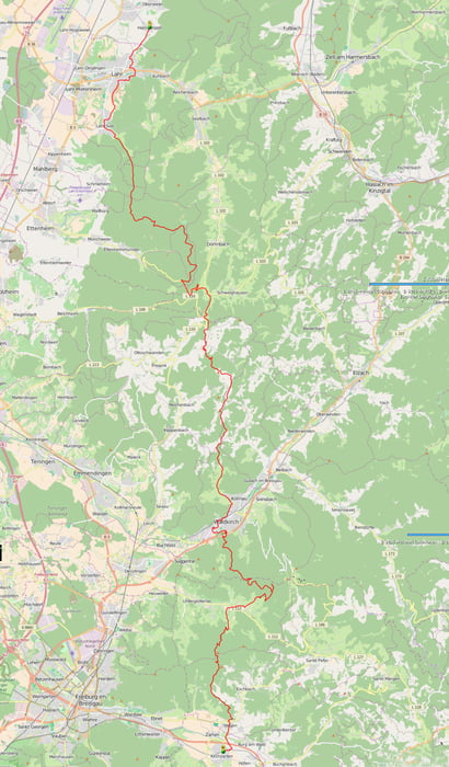 Kirchzarten-Kl.Kandelfels-Waldkirch-Am Muehleberg-Heiligenzell (74 km) 19.11.205