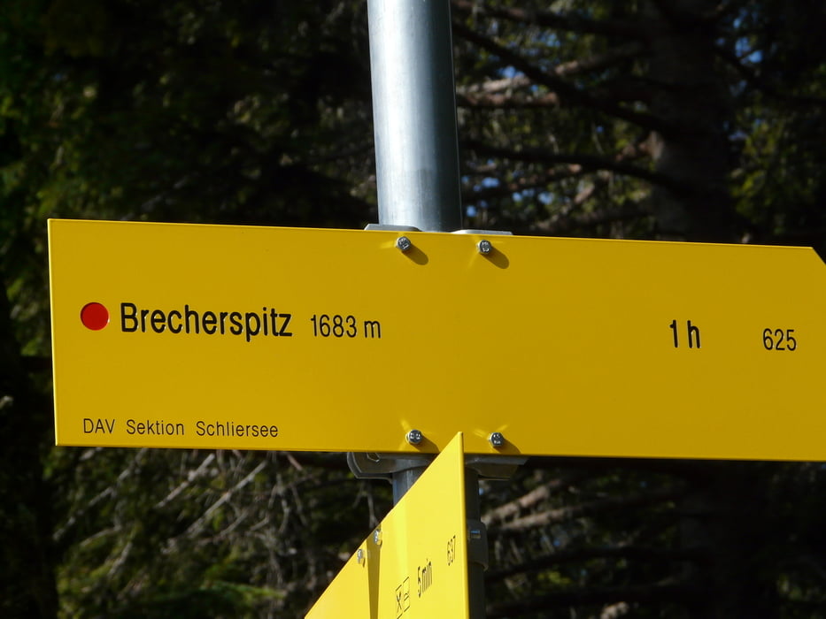 vom Spitzingssattel auf die Brecherspitze