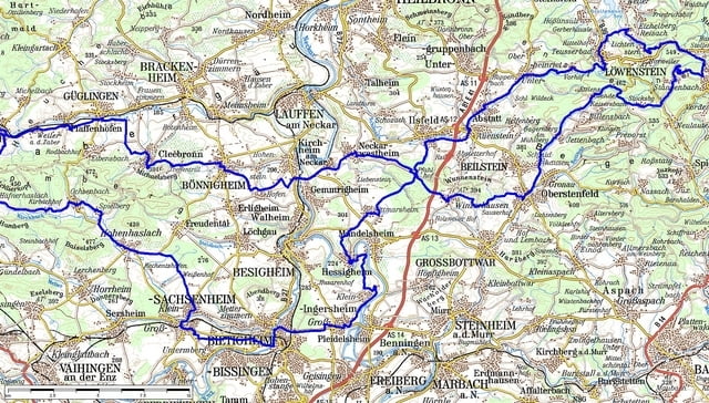 RTF Sachsenheim Lichtenstern 133 km am 14.06.2009