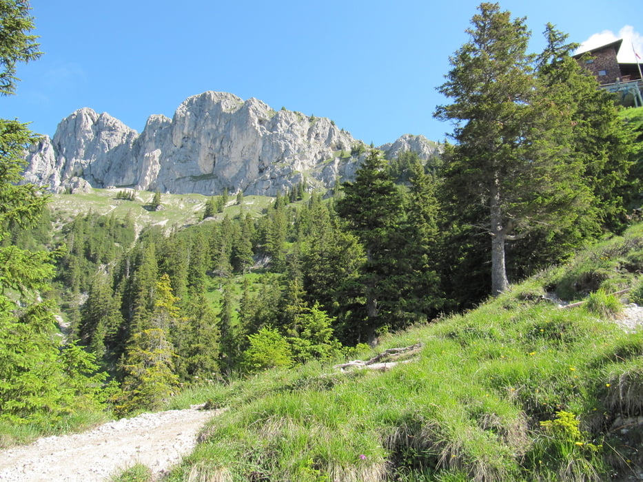 Rote Flüh und Thannheimer Hütte von Neßelwängle